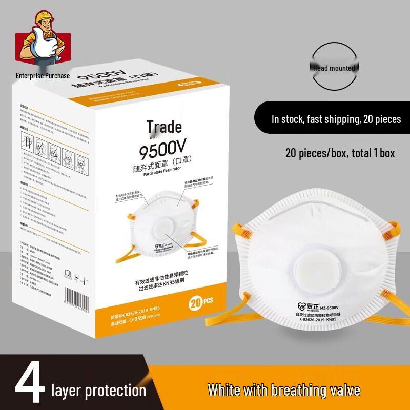 MaoZheng KN95 Disposable Dust Mask with Valve