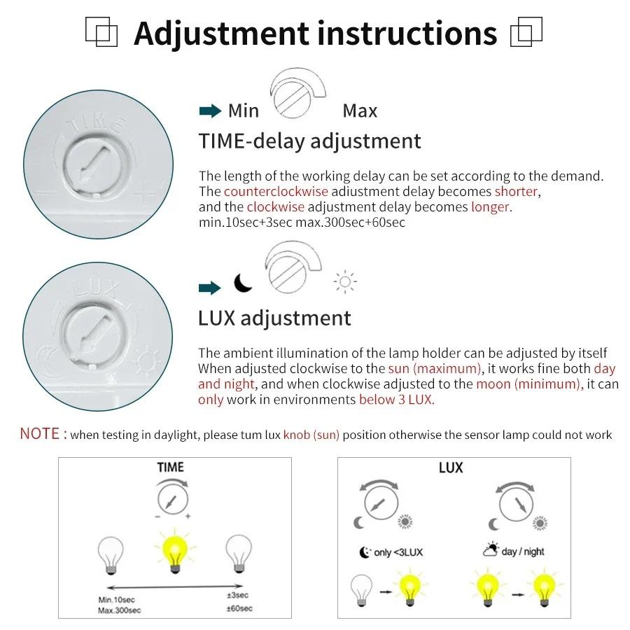 AC100-240V E27 Bulb Socket Converter with PIR Motion Sensor Ampoule LED E27 Lamp Base Intelligent Light Switch E27 Lamp Holder
