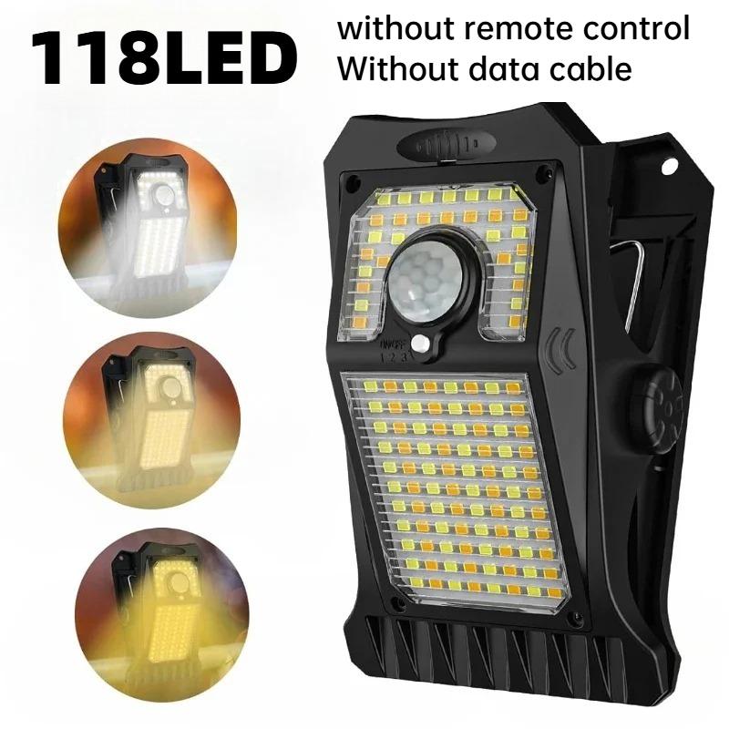 Clip Sensor Solar Light Super Bright Motion Sensor Light Solar/USB Charging Outdoor Lamp Plant lighting for Camping Patio Garden