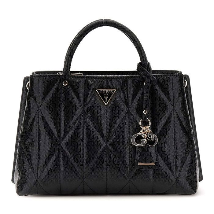 GUESS Sac à main noir pour femme - Aldina Girlfriend Satchel 314512