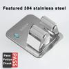 304 Stainless Steel Mop Holder Wall Mounted Adhesive Multi-Purpose Hooks Household Storage Organizer Rack Broom Hanger Stick