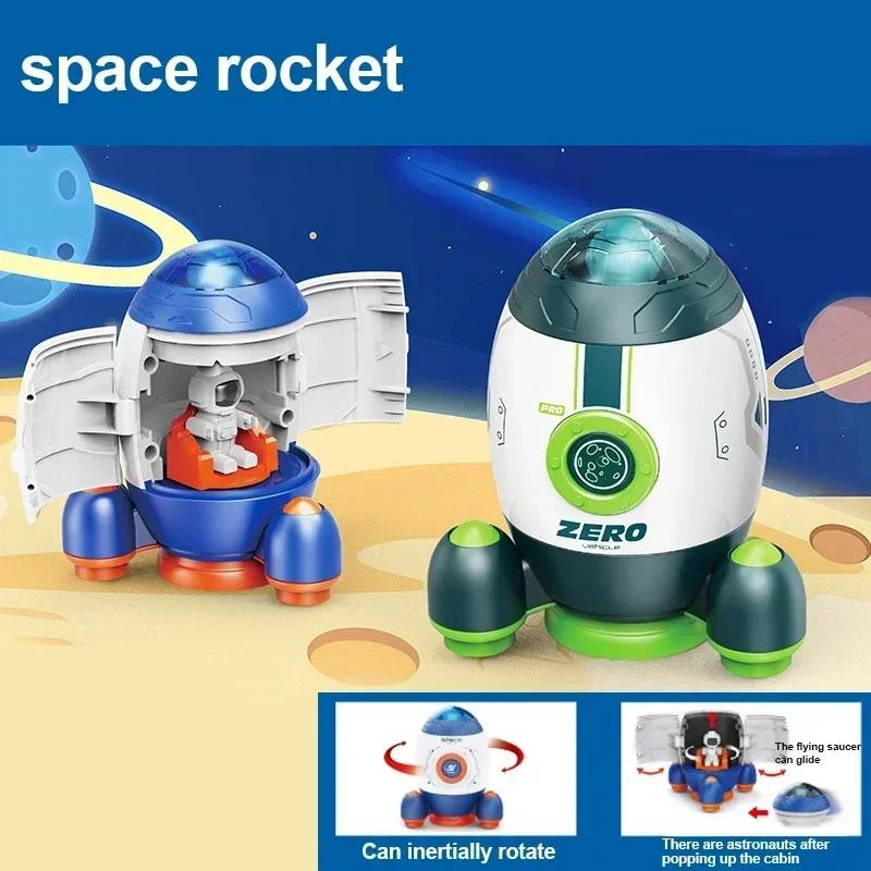 Children Puzzle Space Toy Car Simulation Model Astronaut Rocket Spaceship Series Toy Inertia Detachable Car for Boys Gift
