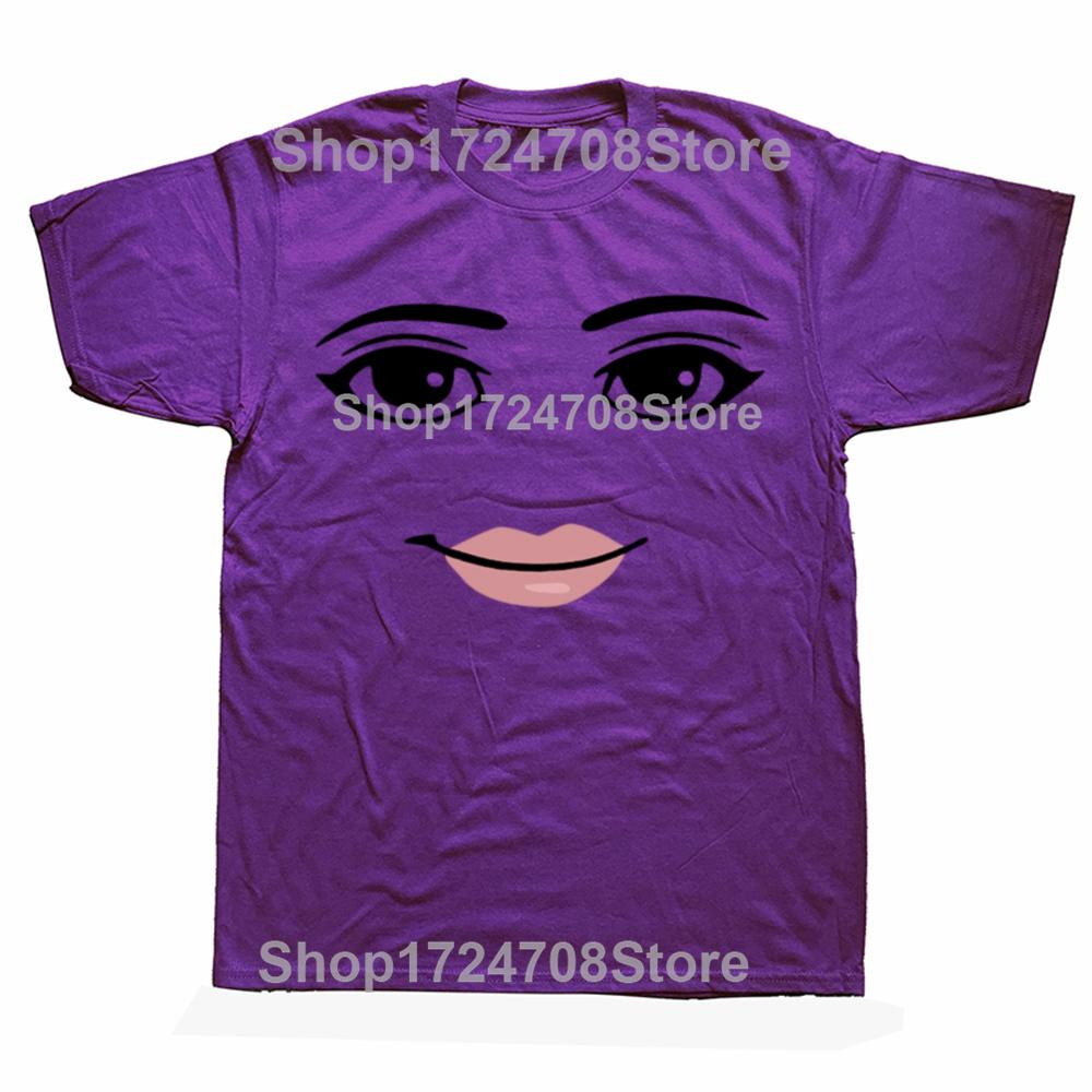 Novelty Robot Robloxs Woman Face Game Meme Tshirt Unisex Round Neck Short Sleeve Clothing Summer Top Tee