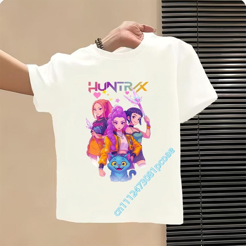Style Children's Pure Cotton Short-Sleeved Cartoon Printed Summer T-Shirt - Girls' Casual Shirt for Leisure, Boys' Sports Shirt