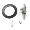 Plastic Trailer Toilet Water Control Assembly Replacement Kit with Threaded Fitting 13168, Seal Gaskets and Integrated Body for Thetford IV