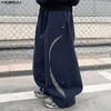 INCERUN Men Elastic Waist Casual Stitching Sports Sweatpants Long Pants with Pockets