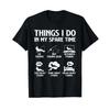 Dinge, die ich in meiner Freizeit mache Angel T-Shirt für Unisex Jungen Barsch vintage Gewaschen Bequem designer kleidung streetwear Leicht