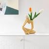 Yousheng Ceramiczny Wazon Myśliciel Serce Wycięte Pusty Wazon w Kształcie Człowieka Abstrakcyjna Sztuka Wazon Dekoracyjny na Dom Biuro Biurko Półka Ekspozycyjna