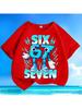 Kids SIX SEVEN 67 Pixel Game Graphic TShirt Soft Cotton Casual Wear for Boys  Girlsdf0138
