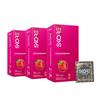 Skore Strawberry Flavoured Dotted Colored Condoms Monthly 10s Per Pack Of 3 1500+ Raised Dots Electronically Tested