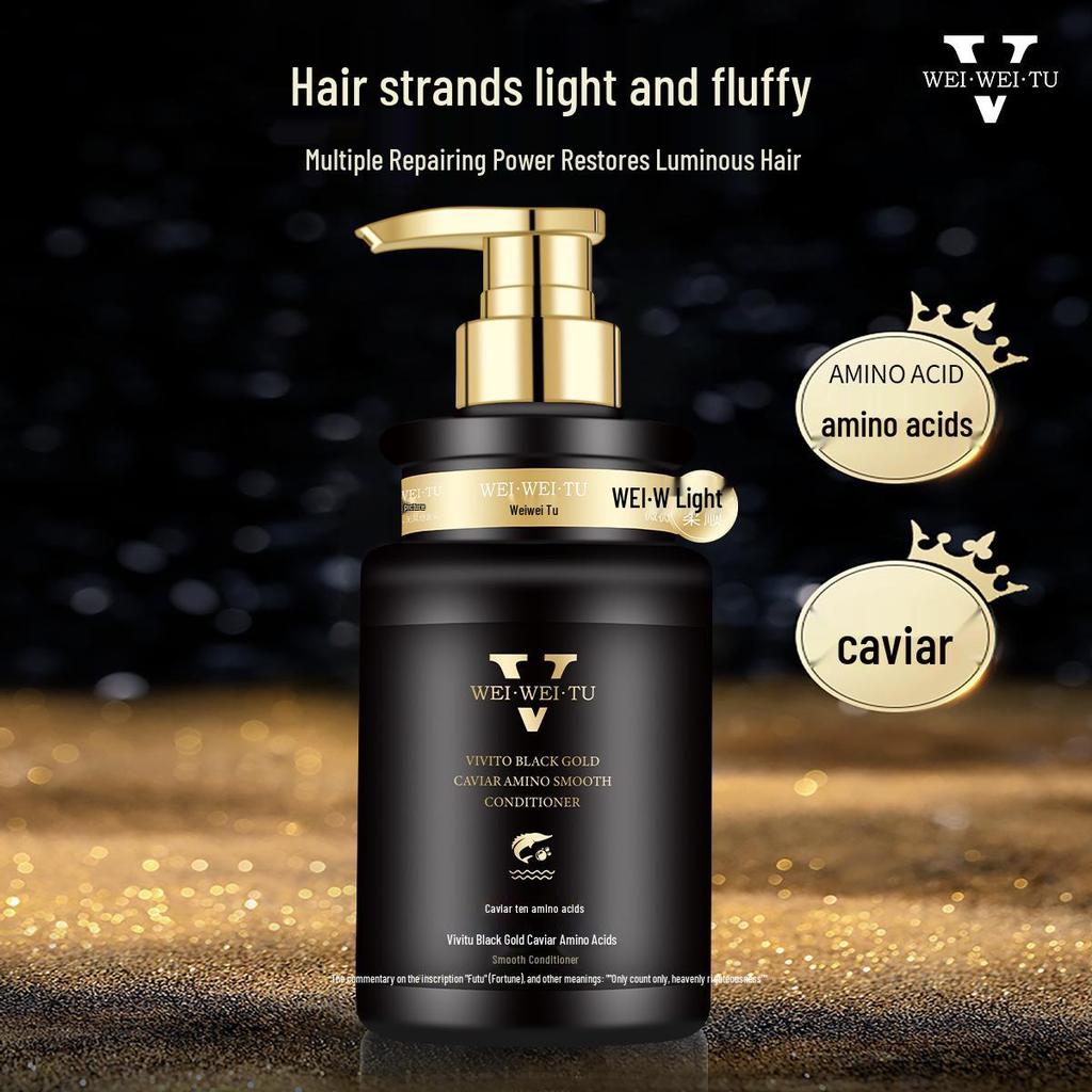 Black Gold Caviar Amino Acid Shampoo & Conditioner Set: Long-Lasting Fragrance, Nourishing, and Oil Control