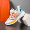 Children's lightweight breathable sneakers mesh button boys' running shoes trend shock-absorbing girls' shoes