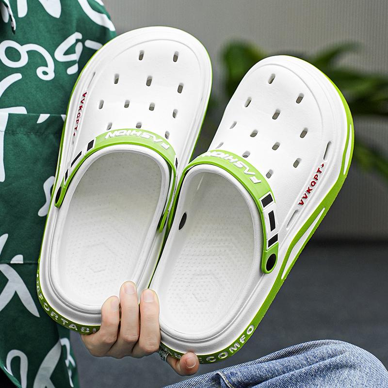 Men's Summer Clogs - Lightweight EVA Beach Sandals, Anti-Slip Breathable Shoes for Garden/Pool/Indoor