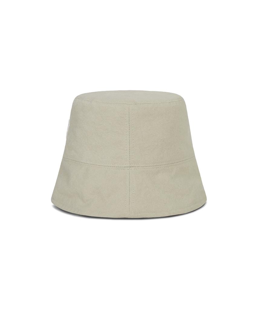 Bajal Va Curved 3D Logo Drop Bucket Hat Beige