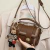 YUYULA Women's Handbag, Cowhide Crossbody Bag, Phone Bag, Shoulder Bag, Brown