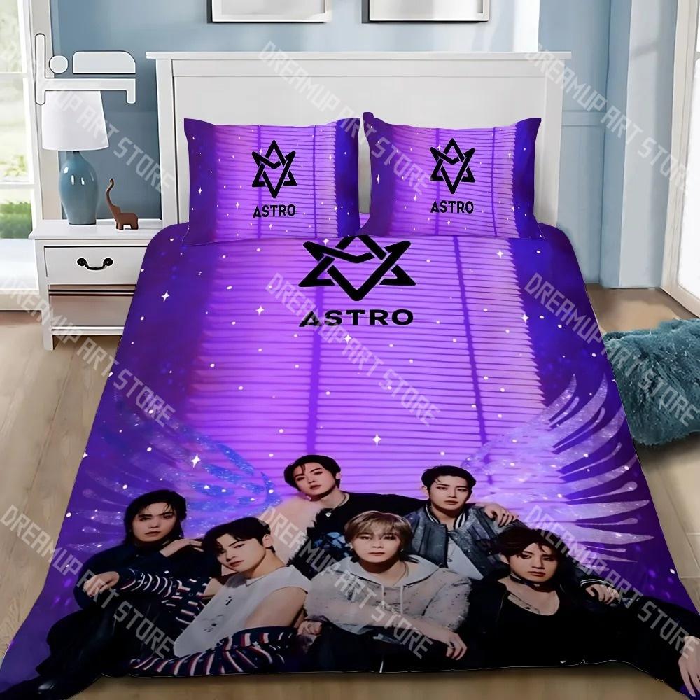 ASTRO BAND Hwang in Youp Cha EunWoo Bedding Set Twin Queen King Full Size Duvet Cover Pillowcase Bed boys girls Adult