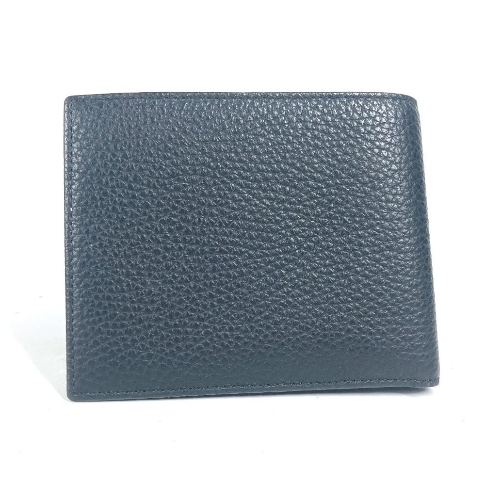 Dunhill logo Compact wallet Folded wallet Leather Black Unused