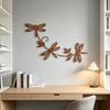 3D Metal Dragonflies Wall Art Hanging Decoration Wrought Iron Wall Hanging Sculpture Garden Homes Party Decoration