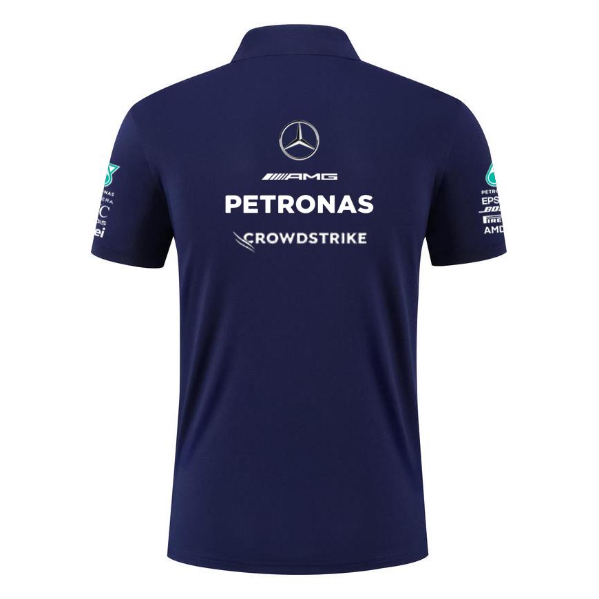 Red Bull F1 Racing Suit Hamilton George Russell Team Uniform Pure Cotton Polo Shirt