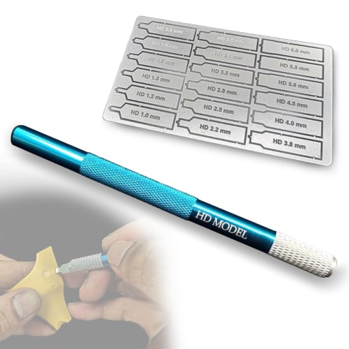 

VICHE CATT Spin Mold Replacement Blades (18 Types) Plastic Model Tool Set for Carving, Digging, and Slicing (Stainless Steel)