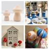 10PCS Unfinished Wooden Mushroom Natural Mini Wood Mushrooms for Arts and Crafts Projects Decoration, DIY Paint Color