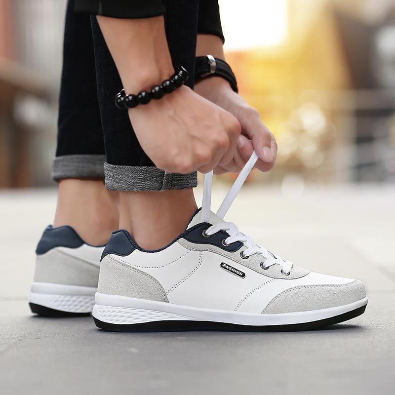 Four Seasons Men's Lace-Up Sneakers Korean Version Casual Shoes Trendy Shoes Fashion Board Shoes Outdoor Men's Shoes