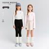 Teenie Weenie Kids' Girls' Ruffle Collar Cotton Long-Sleeve T-Shirt