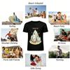 Cute Camping Animal Print Casual Tshirt Loose Comfy Daily Top For Men And Women Pure cotton T-shirt