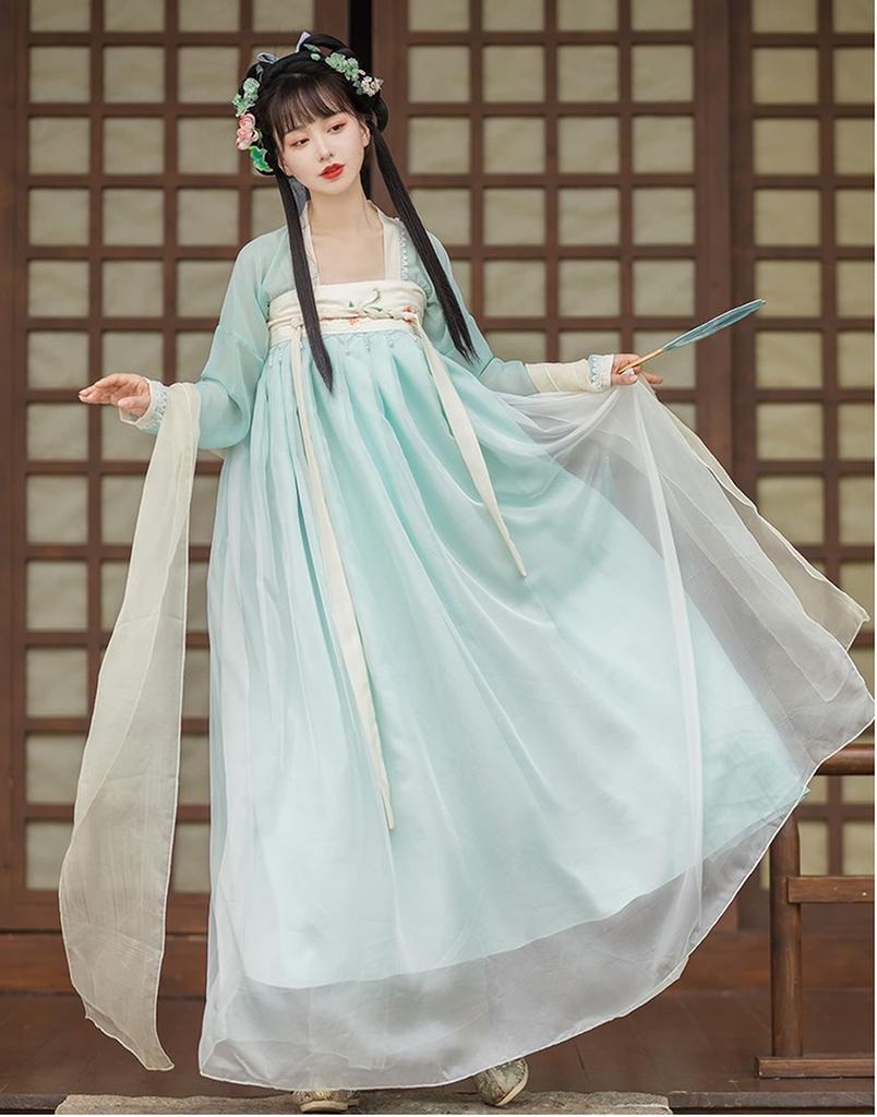 Hanfu Cosplay Starożytny chiński Tang Długi tatuaż naklejka w zestawie [Yousaku Co., Ltd.] Kostium, damski, kostium, Halloween, scena, dwór, spódnica,