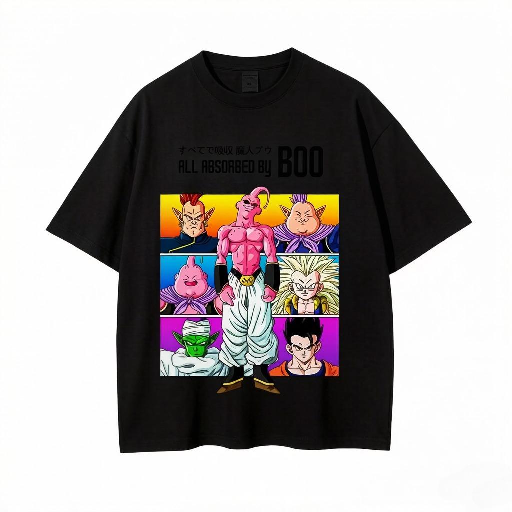 Unisexs Tshirt Japanese Anime Dragon Ball Print Tshirt Harley Cooku Cotton Tshirt Pop Street Style Shortsleeved Top White