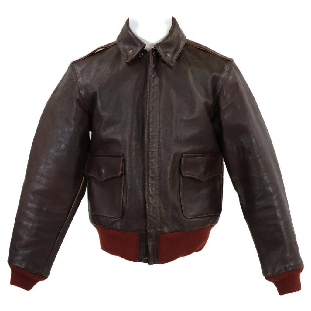 THE FEW AMERICAN BEAUTY A-2 Lærflyjakke Jakke 40 BrunBrukt