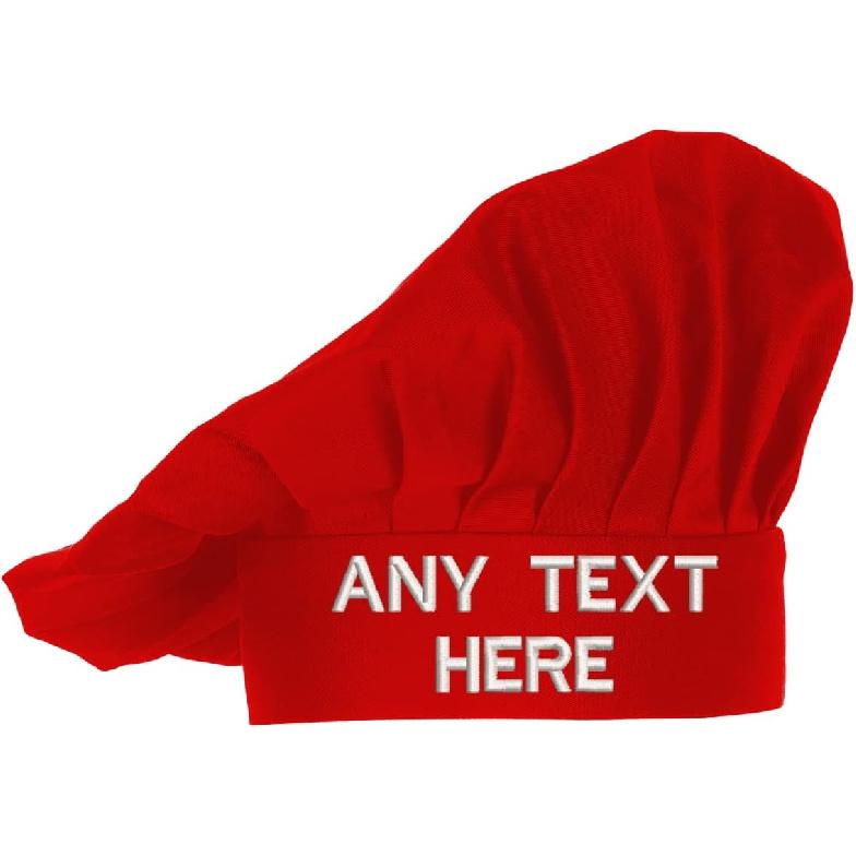 Personalized Embroidered Chef Hat with Text or Name, Ideal for Home Cooks, Professional Chef