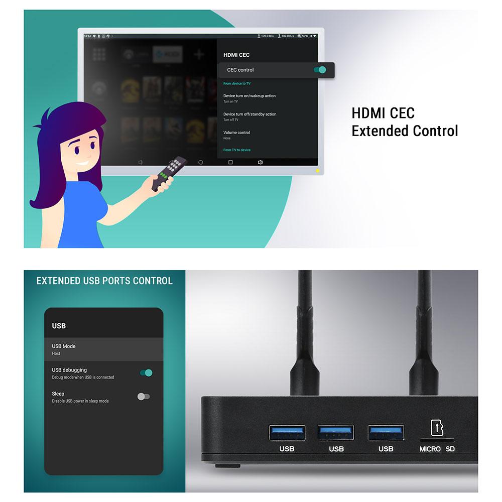 UGOOS AM9 Pro Amlogic S905X5-J TV BOX Android 14 LPDDR5 4G64G Supoprt 4K HDR WiFi6 with BT Voice Remote