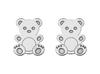 Silver Earrings Small Bears Oxidized Women's Studs Little Bears Silver 925