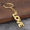 Durable Key Ring LOVE Keychain for Backpacks Alloy Letter Car Handbag Charm Pendant Holder Pendant Romantic Valentine’s Day Gift