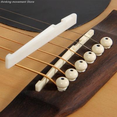 1 Set Benbrygga Stift Spik Sadel Del för Akustisk Folkgitarr