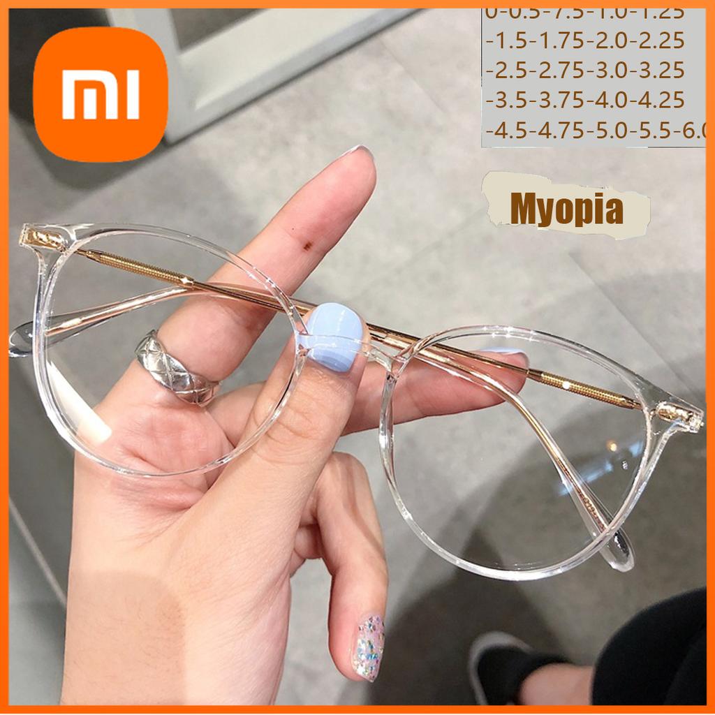 Xiaomi Myopia Glasses Women's Ultra-Light Protective Glasses Anti-Blue Light Flat-Light Glasses Round Frame Glasses Frame 9531