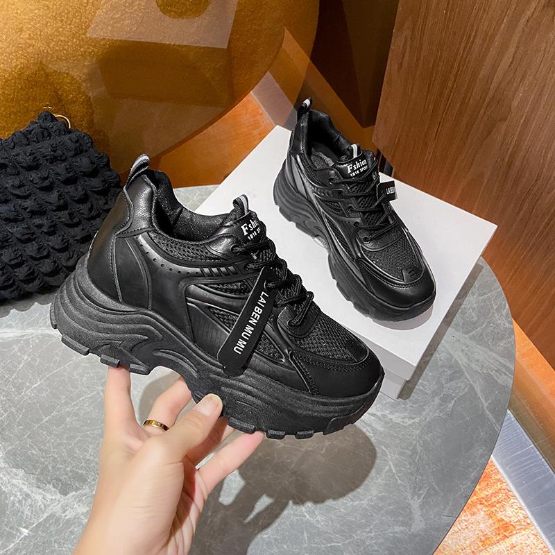 Dad Shoes Girl 2025 Spring and Autumn New Popular Small Versatile Fashion Soft Sole Height Increase Casual Sneakers