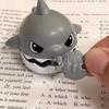 Pull String Shark Bite Keychain Cute Interactive Toy Lightweight Backpack Pendant for Student Daily Carry