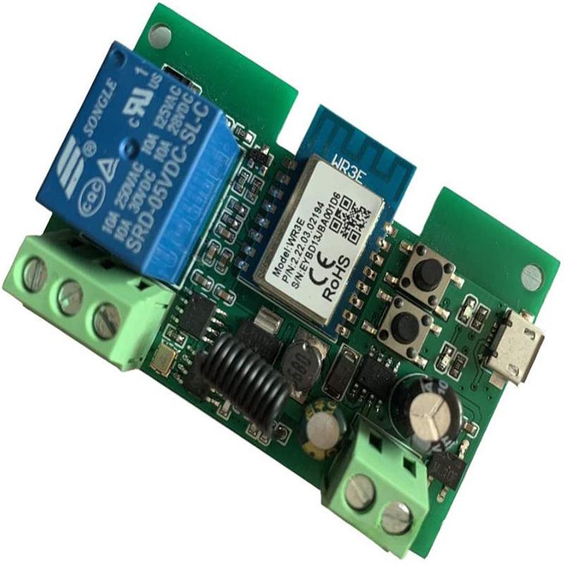 Tuya Single-Channel Smart WiFi Switch Module, 5V/12V, Inching & Self-Locking, Alexa Compatible