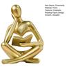 Harz Denker Statue Bücherregal Dekor, Abstrakte Lesefigur Skulptur, Modernes Büro Schreibtisch Ornament, Inspirierendes Geschenk für Lehrer & Buchliebhaber
