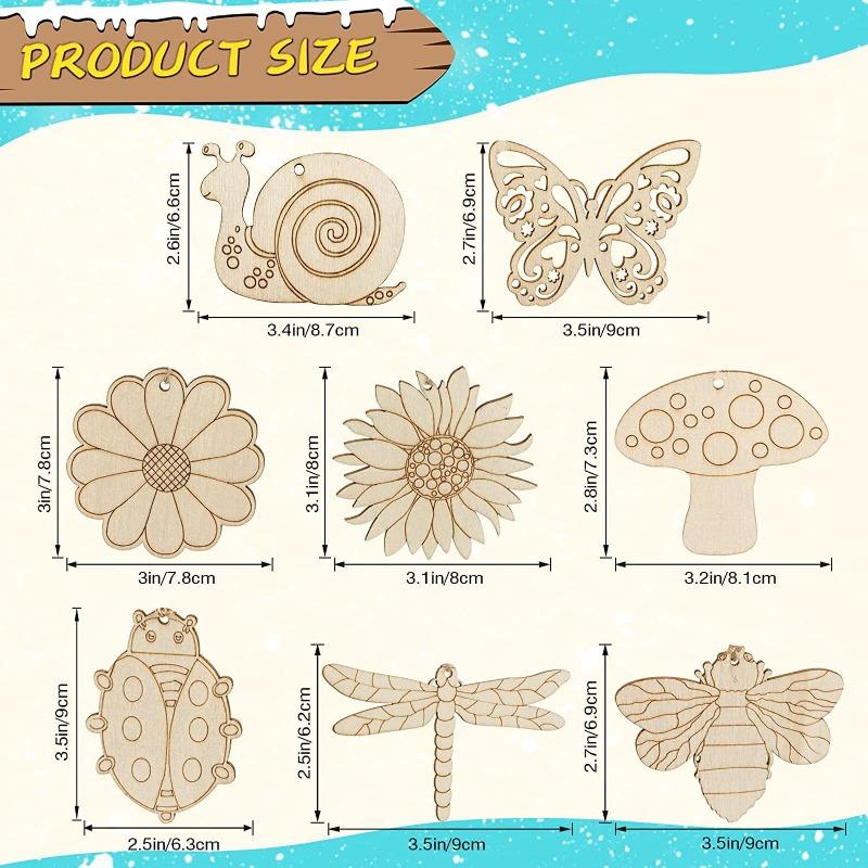 High-Standard-Quality Wooden Self-Assembly High-Quality Handmade High-Quality Pendant High-Quality Cartoon High-Quality Flower Insect High-Quality