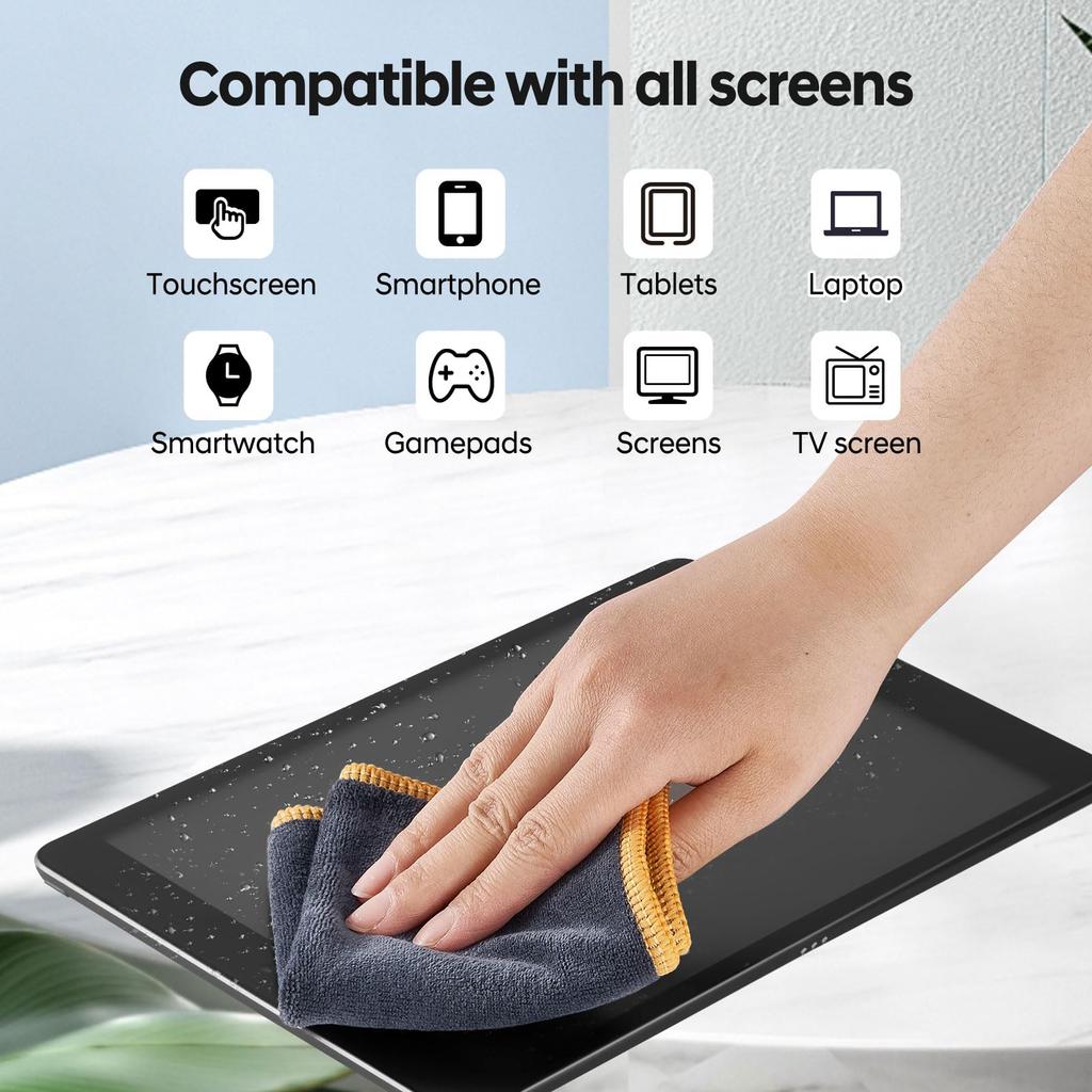 Screen Cleaner Spray Kit-Glass Cleaner Spray and Microfiber Cleaning Cloth,Suitable for a Variety of Glass,Glasses,Camera Lenses