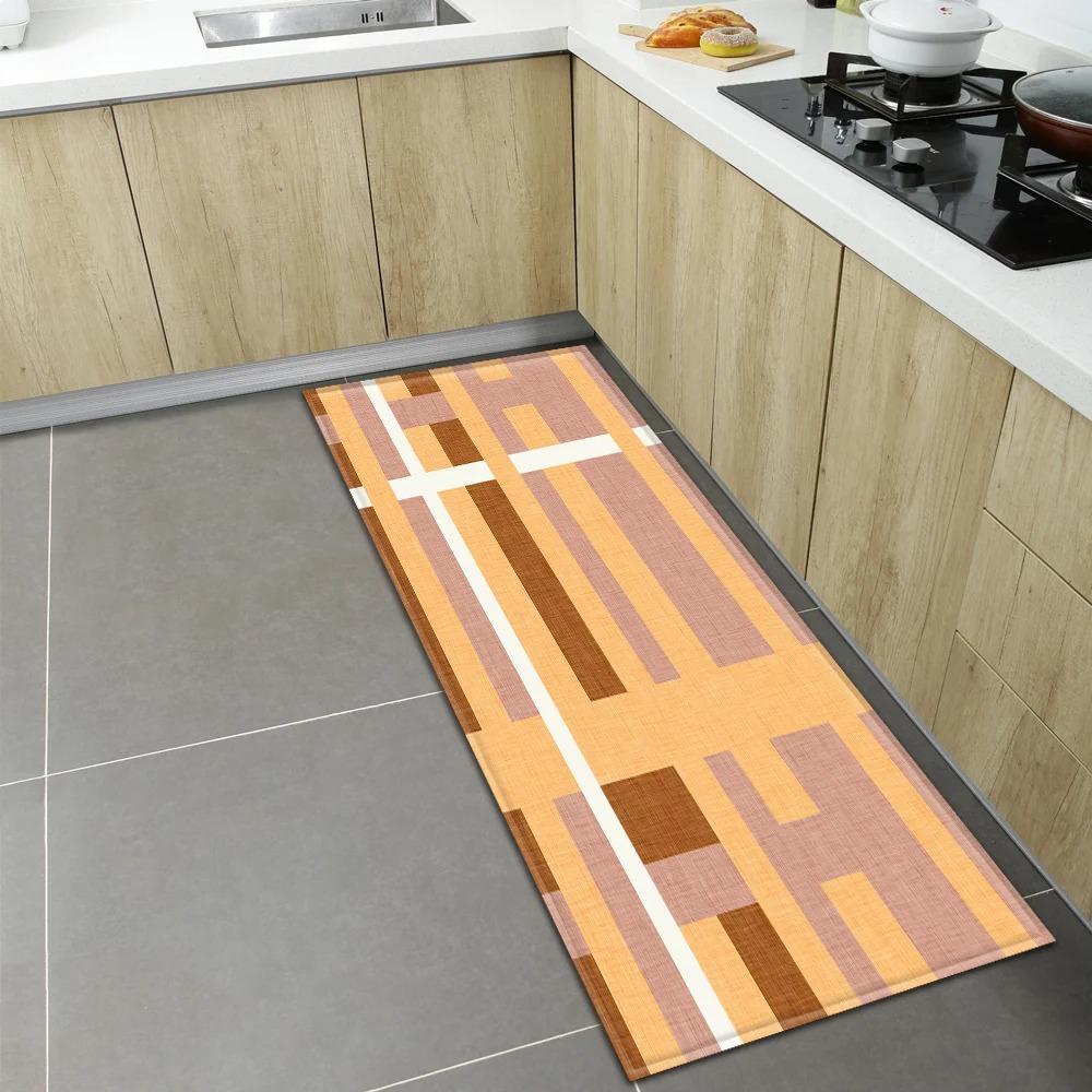 Geometric Print Home Kitchen Floor Mats Door Front Decoration Floor Mats