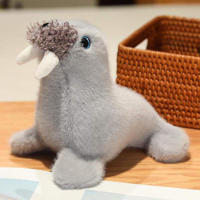 Simulation Sea lions Seals Dolphin Seahorse Plush Cartoon Reallife Sea Ocean Animal Marine Park Plush Toy Stuffed Doll Boy Gift