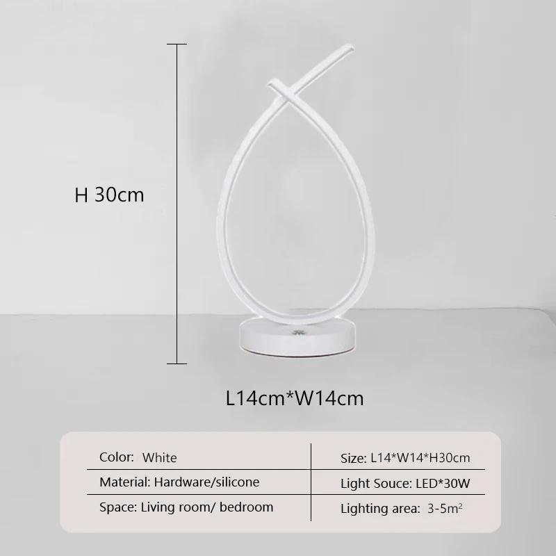 Nordic LED Lesetisch Lampe Linie Für Wohnzimmer Schlafzimmer Nacht Studie Desktop Touch Schalter Dekorative Beleuchtung Zubehör