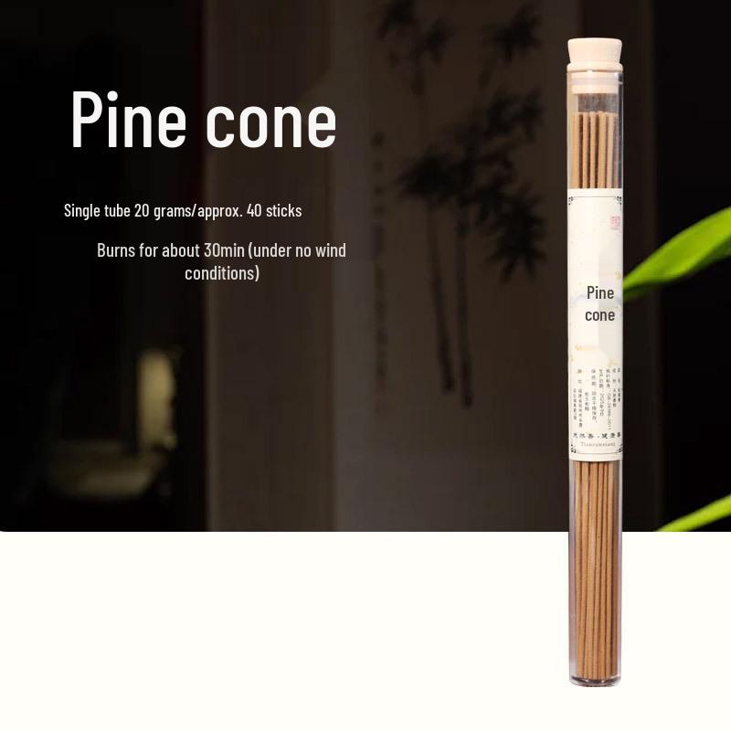 Pomelo Leaf & Pine Cone Incense Sticks: Golden Wealth Aromatherapy with Sandalwood & Agarwood Scent.