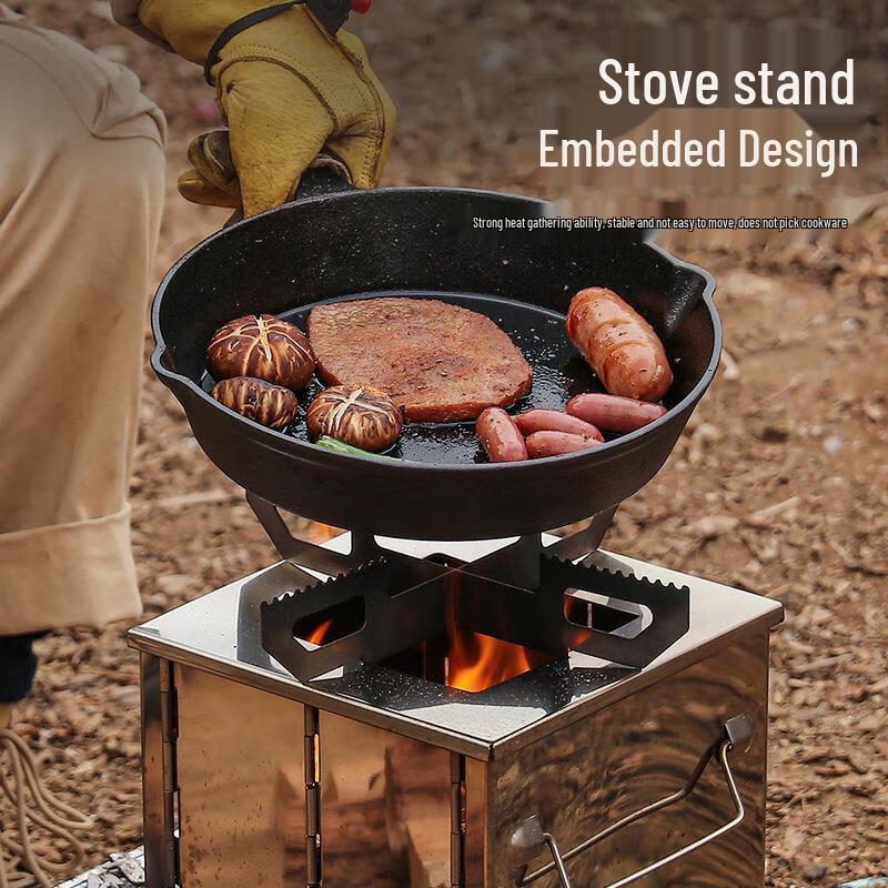 Portable Stainless Steel Folding Outdoor Wood/Charcoal Stove