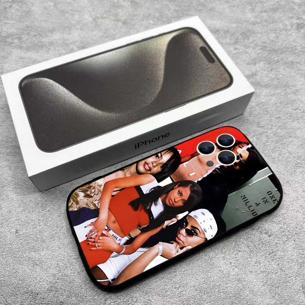 Sängerin A-AaliyahS Hip-Hop Handyhülle Für iPhone 17,16,15,14,13,12,Pro,Max,Plus,E,SE4,Air,Mini Schwarze Weiche Hülle