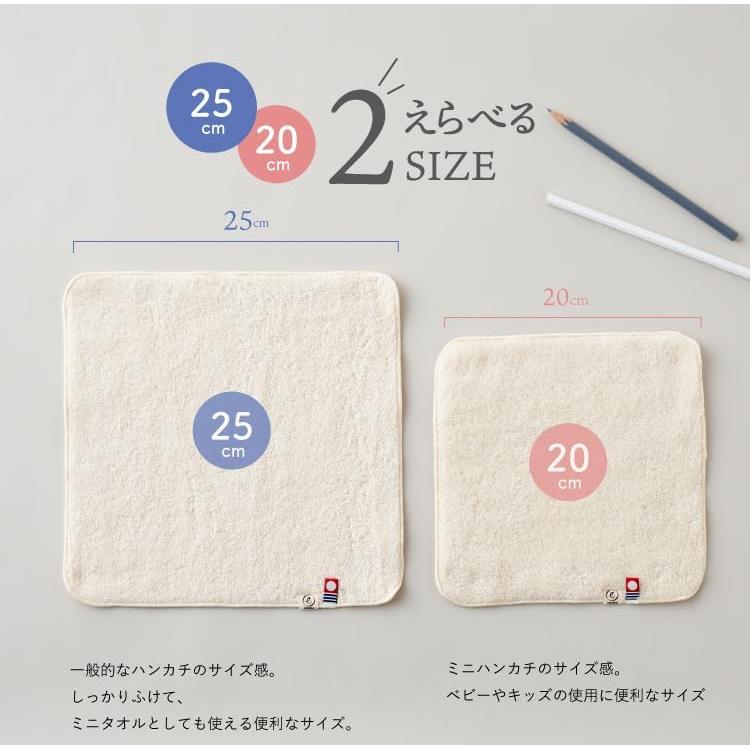 Imabari Towel Handkerchief 3-Pack (Assorted Colors: Navy, Gray, Classic Gray), 20cm - Perfectly Sized for Babies and Adults. Made with luxurious